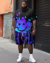 Phantom Smiley Print Big & Tall Men's T-shirts Set
