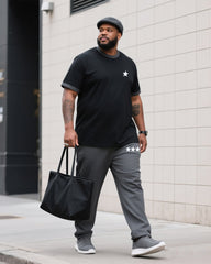 Big Boy Street Fashion Simple Star Short Sleeve Trousers Suit