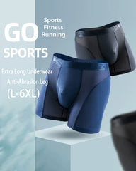 L-6XL Big & Tall Men's Boxer Anti-wear Leg Long Sports Underwear