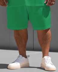 Big Guys Fun Ninja Turtles Print Short Sleeve Shirt Shorts Set