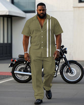 Simple Khaki & White Colorblock