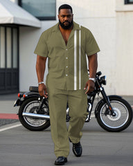 Simple Khaki & White Colorblock