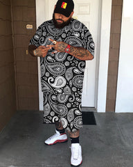 Men's Casual Print Short Sleeve Suits