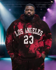 Men's Vintage Los Angeles 23 Print Hoodie Set