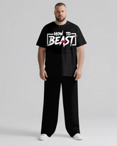 HOW TO BEAST Slogan T-shirt 2-Piece Set