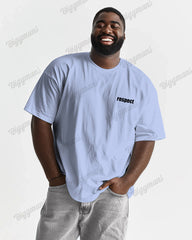 Simple Chest Letter Print Men's Loose Big & Tall Short Sleeve T-shirt