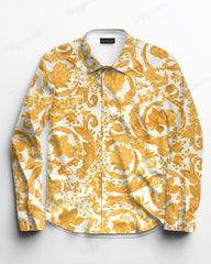 Elegant Business Casual Long Sleeve Lapel Shirt Men's Plus Size