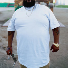 Big and Tall Men's Solid Color Crew Neck Short Sleeve T-Shirt