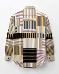 Big Men's Color Block Stitching Gradient Long Sleeve Walking Set