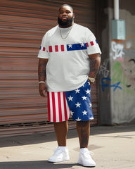 Independence Day Simple Flag Print Large Men's Set