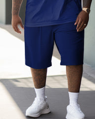 Men's Plus Size Polo Sport Two-Piece Set