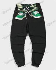 Men's Brown Bear Print Pocket Big & Tall Hoodie Set