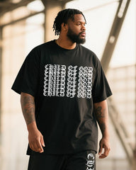 Big & Tall Men's Graffiti CHILD OF GOD Alphabet Print T-Shirt Trousers Suit