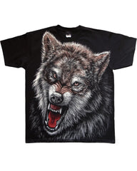 Big Sho 3D Wolf Head Print Top T-Shirt