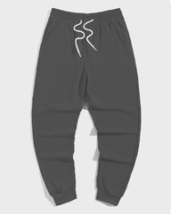 Men's Casual Gray Geometric Print Plus Size Hoodie Suit