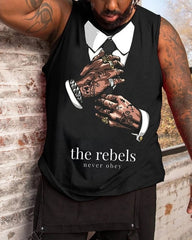 Plus Size Men's Print Tank Top