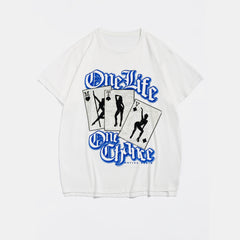 Plus Size White One Life T-Shirt