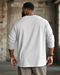 Big & Tall Men's BULLDOG Letter Print Long Sleeve Tee