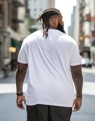 Men's Big and Tall Shirts Crew Neck Short Sleeve Plain Plus Size Large Tee T-Shirt Top