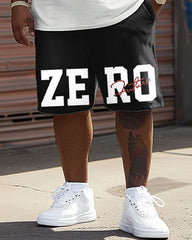 Street Casual Simple Letter Print Large Men's Suit