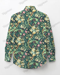 Green Vine Man Long Sleeve Shirt Men's Plus Size