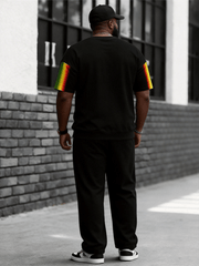Big & Tall Men's FOREVER African Claw Mark Gradient Printed T-Shirt Pants Set