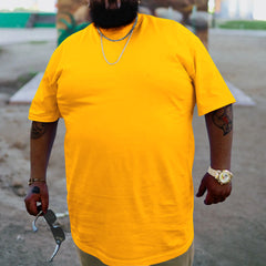 Big and Tall Men's Solid Color Crew Neck Short Sleeve T-Shirt