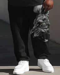 Street Simple Roaring Animal Print Large Men's Set