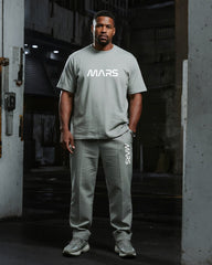 Big & Tall Men's Grey Mars Alphabet Print T-Shirt Trousers Suit