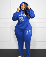 Women's Nobody But God Plus Size Hoodie Suit