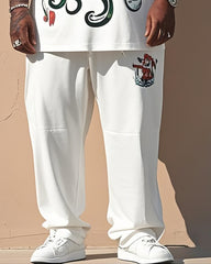 Big Shot. Anti-Stereo 3D Squid Print Suit Short-Sleeved Trousers