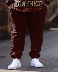 Men's Plus Size Casual Classic Pattern Poker Hoodie Two-Piece Set