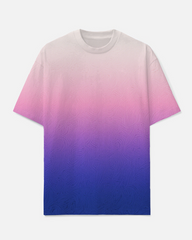 Big Men's Simple Gradient Violet Style Short Sleeve T-shirt