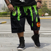 Plus Size Trendy Retro Sports Casual Shorts