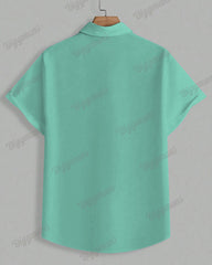 Men's Plus Size Cartoon Santa Claus Letter Print Short Sleeve Shirt