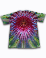 Men's Plus Size Warrior Outbreak Tie-Dye Crewneck T-Shirt Shorts Suit