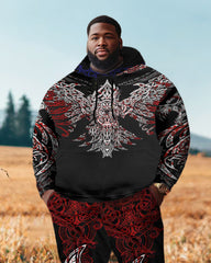 Men's Plus Size Huginn Pullover Hoodie Set