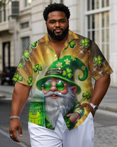 Men's Plus Size St. Patrick's Day Carnival Short Sleeve Lel Short Sleeve Shirt
