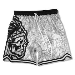 Skull Sports Street Style Plus Size Basketball Breathable Shorts