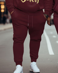 Couple Matching Big & Tall Casual Hoodie Set "She's a Catch-He's a Keep"