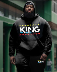 Men's Plus Geometric King Tech Hoodie Set