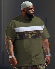 Street Camouflage Colorblock Printed Big & Tall Men's Set