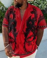 Vintage Men's Plus Size Hip-Hop Element Shirt