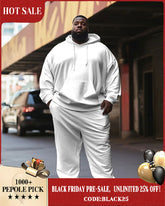 Big & Tall Men's 2 Piece Tracksuit Casual Hoodie and Sweatpants Set
