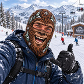 Playful Ape-human Face Print Mask