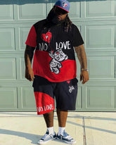 Plus Size Men's No Love Set
