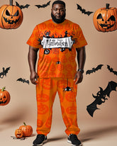 Halloween Short Sleeve T-shirt Plus Size Men's Suit