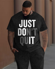Men's Big & Tall Just Do It Print T-Shirt Trousers Set