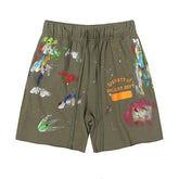 Big Men's Casual Splash Ink Print Athletic Shorts