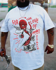 Plus Size White The Love For T-Shirt